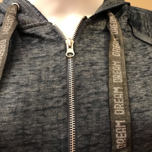 No Boundaries Burnout Hoodie Jacket Womens Junior Size XS Blue Varsity Stripe - Picture 7 of 15